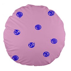 Star Space Balloon Moon Blue Pink Circle Round Polkadot Large 18  Premium Flano Round Cushions by Mariart