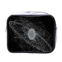 Space X Circle Line Black Mini Toiletries Bags by Mariart