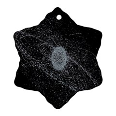 Space X Circle Line Black Ornament (snowflake) by Mariart