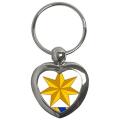 Star Yellow Blue Key Chains (heart) 