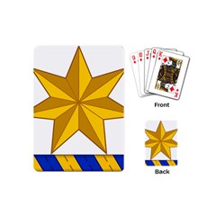 Star Yellow Blue Playing Cards (mini)  by Mariart