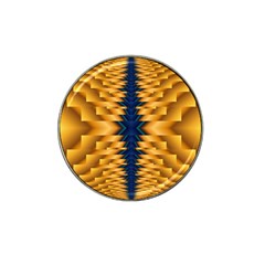 Plaid Blue Gold Wave Chevron Hat Clip Ball Marker (4 pack)