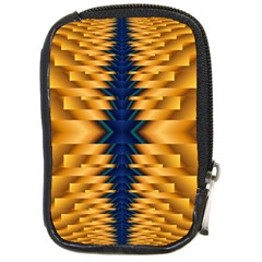 Plaid Blue Gold Wave Chevron Compact Camera Cases