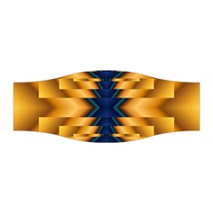 Plaid Blue Gold Wave Chevron Stretchable Headband