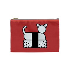 Sushi Cat Japanese Food Cosmetic Bag (medium)  by Mariart