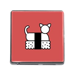 Sushi Cat Japanese Food Memory Card Reader (square) by Mariart