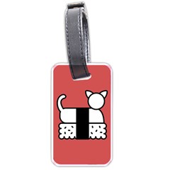 Sushi Cat Japanese Food Luggage Tags (one Side)  by Mariart