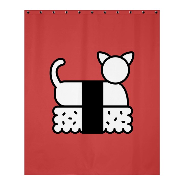 Sushi Cat Japanese Food Shower Curtain 60  x 72  (Medium) 