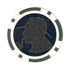Sherlock Quotes Poker Chip Card Guard by Mariart