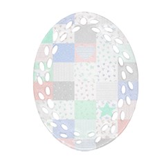 Sweet Dreams Rag Quilt Oval Filigree Ornament (two Sides)