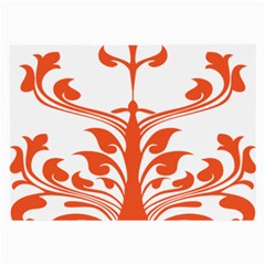 Tree Leaf Flower Orange Sexy Star Large Glasses Cloth