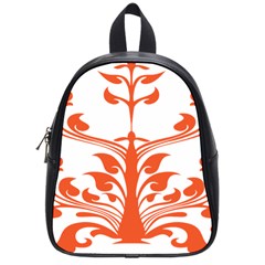 Tree Leaf Flower Orange Sexy Star School Bags (small) 