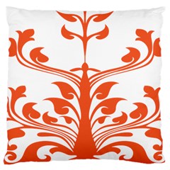 Tree Leaf Flower Orange Sexy Star Large Cushion Case (two Sides) by Mariart