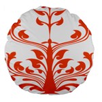 Tree Leaf Flower Orange Sexy Star Large 18  Premium Round Cushions Front