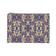 Multicolored Modern Geometric Pattern Cosmetic Bag (large)  by dflcprints