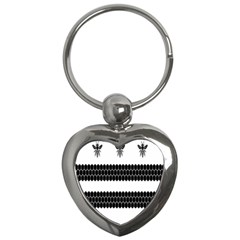 Wasp Bee Hive Black Animals Key Chains (heart) 