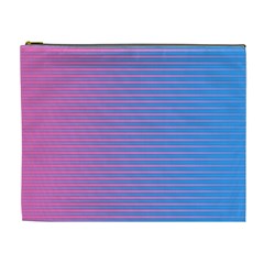 Turquoise Pink Stripe Light Blue Cosmetic Bag (xl)