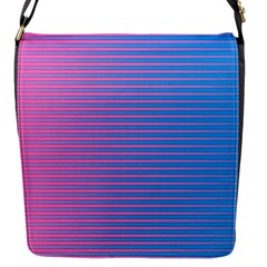 Turquoise Pink Stripe Light Blue Flap Messenger Bag (s) by Mariart