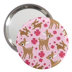 Preety Deer Cute 3  Handbag Mirrors by Nexatart