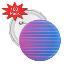 Turquoise Pink Stripe Light Blue 2 25  Buttons (100 Pack) 