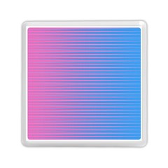 Turquoise Pink Stripe Light Blue Memory Card Reader (square) 