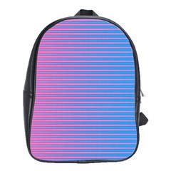 Turquoise Pink Stripe Light Blue School Bags (xl) 