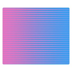 Turquoise Pink Stripe Light Blue Double Sided Flano Blanket (small) 