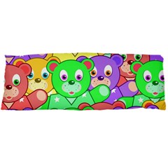 Cute Cartoon Crowd Of Colourful Kids Bears Body Pillow Case Dakimakura (two Sides) by Nexatart