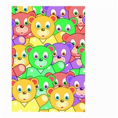 Cute Cartoon Crowd Of Colourful Kids Bears Small Garden Flag (two Sides) by Nexatart