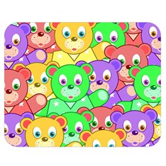 Cute Cartoon Crowd Of Colourful Kids Bears Double Sided Flano Blanket (medium)  by Nexatart