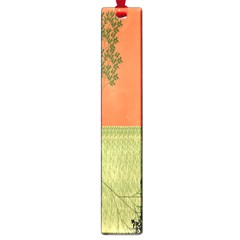Sunset Orange Green Tree Sun Red Polka Large Book Marks by Mariart