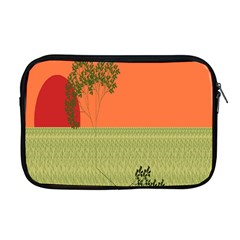 Sunset Orange Green Tree Sun Red Polka Apple Macbook Pro 17  Zipper Case by Mariart