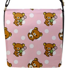 Kawaii Bear Pattern Flap Messenger Bag (s) by Nexatart