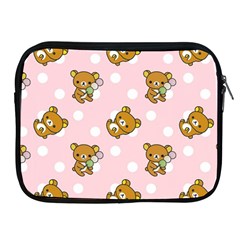 Kawaii Bear Pattern Apple Ipad 2/3/4 Zipper Cases