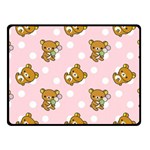 Kawaii Bear Pattern Double Sided Fleece Blanket (Small)  45 x34  Blanket Front