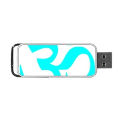 Hindu Om Symbol (cyan) Portable Usb Flash (one Side) by abbeyz71