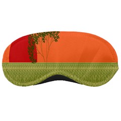 Sunset Orange Green Tree Sun Red Polka Sleeping Masks by Mariart