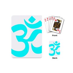 Hindu Om Symbol (cyan) Playing Cards (mini)  by abbeyz71