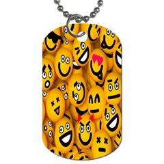 Smileys Linus Face Mask Cute Yellow Dog Tag (two Sides) by Mariart