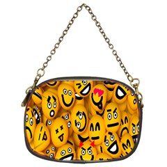 Smileys Linus Face Mask Cute Yellow Chain Purses (two Sides)  by Mariart