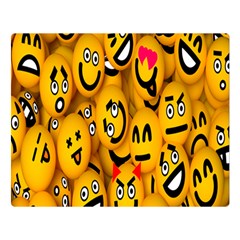 Smileys Linus Face Mask Cute Yellow Double Sided Flano Blanket (large) 