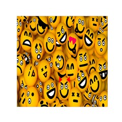 Smileys Linus Face Mask Cute Yellow Small Satin Scarf (square) by Mariart