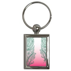 Toggle The Widget Bar Leaf Green Pink Key Chains (rectangle) 