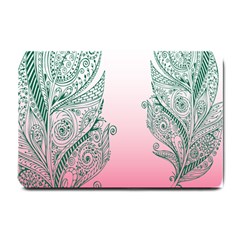 Toggle The Widget Bar Leaf Green Pink Small Doormat  by Mariart