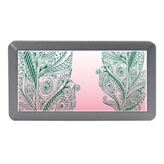 Toggle The Widget Bar Leaf Green Pink Memory Card Reader (mini) by Mariart