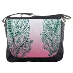 Toggle The Widget Bar Leaf Green Pink Messenger Bags