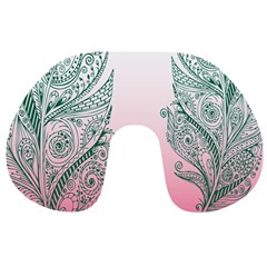 Toggle The Widget Bar Leaf Green Pink Travel Neck Pillows by Mariart