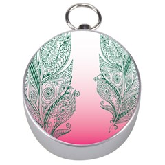 Toggle The Widget Bar Leaf Green Pink Silver Compasses by Mariart