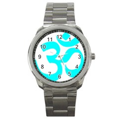 Aum Om Cyan Sport Metal Watch by abbeyz71