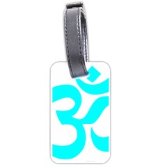 Aum Om Cyan Luggage Tags (one Side)  by abbeyz71